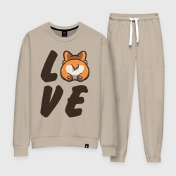 Женский костюм хлопок Love Corgi