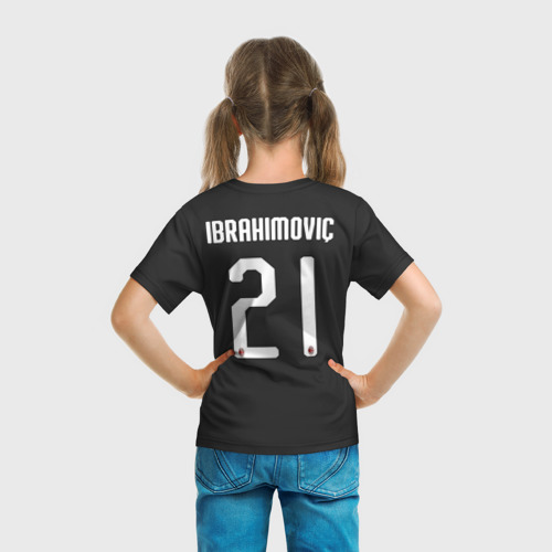 Детская футболка 3D с принтом Ibrahimovic third 19-20, вид сзади #2