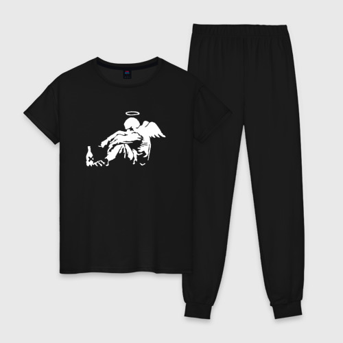 Женская пижама хлопок Banksy, цвет черный