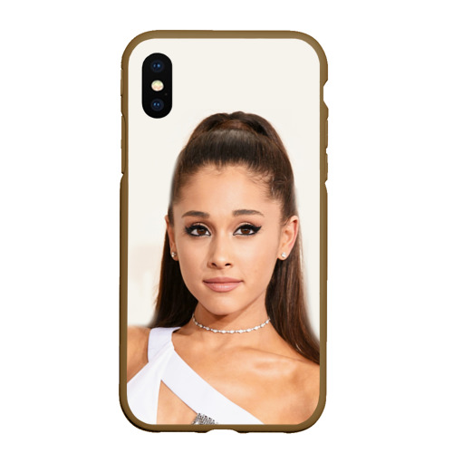 Чехол для iPhone XS Max матовый Ariana Grande Ариана Гранде, цвет коричневый