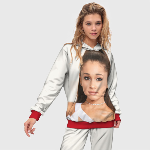 Женский костюм с толстовкой 3D Ariana Grande Ариана Гранде, цвет красный - фото 3