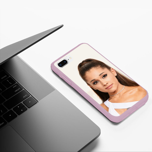 Чехол для iPhone 7Plus/8 Plus матовый Ariana Grande Ариана Гранде, цвет розовый - фото 5