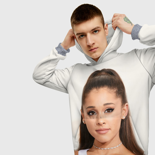 Мужская толстовка 3D Ariana Grande Ариана Гранде, цвет меланж - фото 5