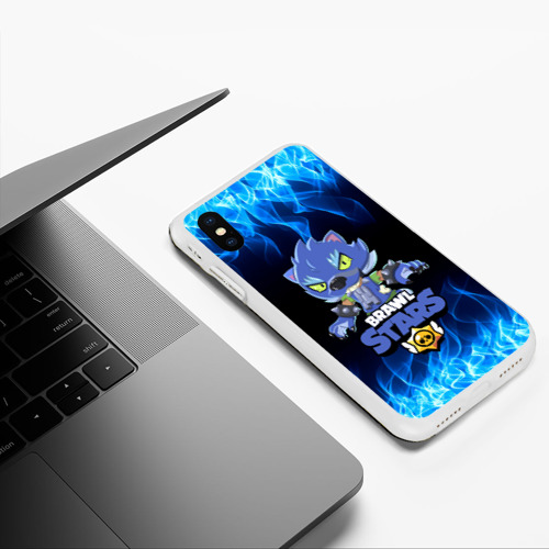 Чехол для iPhone XS Max матовый Brawl Stars Leon оборотень - фото 5