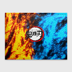 Обложка для студенческого билета Kimetsu no Yaiba синежелтый