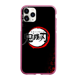 Чехол для iPhone 11 Pro Max матовый Клинок рассекающий демонов demon Slayer Kimetsu no Yaiba