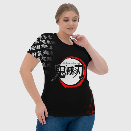 Женская футболка 3D Клинок рассекающий демонов demon Slayer Kimetsu no Yaiba, цвет 3D печать - фото 6