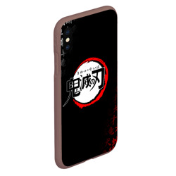 Чехол для iPhone XS Max матовый Клинок рассекающий демонов demon Slayer Kimetsu no Yaiba - фото 2