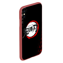 Чехол для iPhone XS Max матовый Клинок рассекающий демонов demon Slayer Kimetsu no Yaiba - фото 2