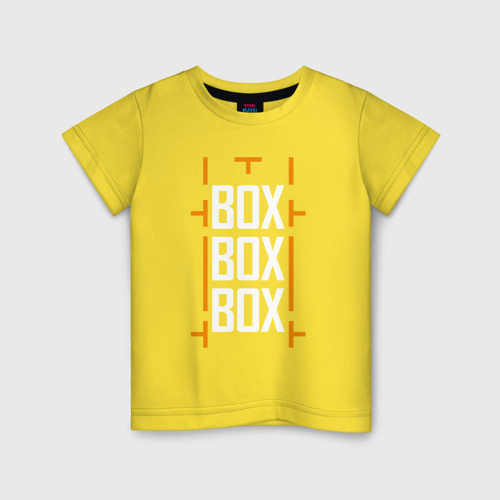 Детская футболка хлопок Box box box, цвет желтый