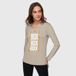 Женский лонгслив хлопок Box box box - фото 2