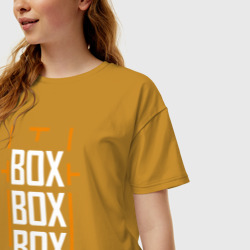 Женская футболка хлопок Oversize Box box box - фото 2