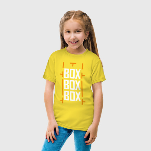 Детская футболка хлопок Box box box, цвет желтый - фото 5