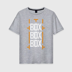 Женская футболка хлопок Oversize Box box box