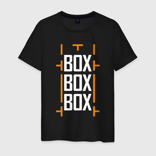 Мужская футболка хлопок Box box box, цвет черный