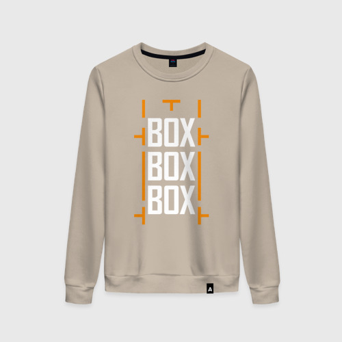 Женский свитшот хлопок Box box box, цвет миндальный