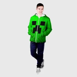 Мужская куртка 3D Minecraft Creeper Крипер - фото 3
