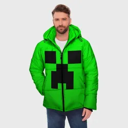 Мужская зимняя куртка 3D Minecraft Creeper Крипер - фото 3