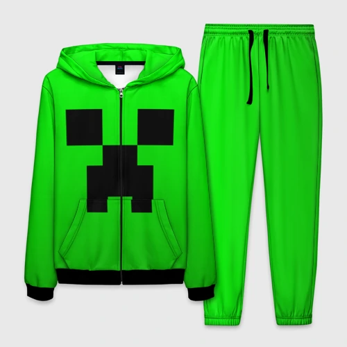 Мужской костюм 3D Minecraft Creeper Крипер