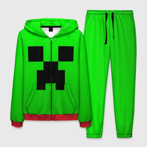 Мужской костюм 3D Minecraft Creeper Крипер