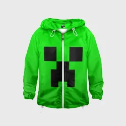 Детская ветровка 3D Minecraft Creeper Крипер