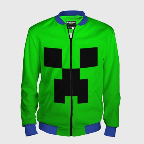 Мужской бомбер 3D Minecraft Creeper Крипер
