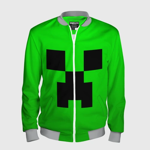 Мужской бомбер 3D Minecraft Creeper Крипер