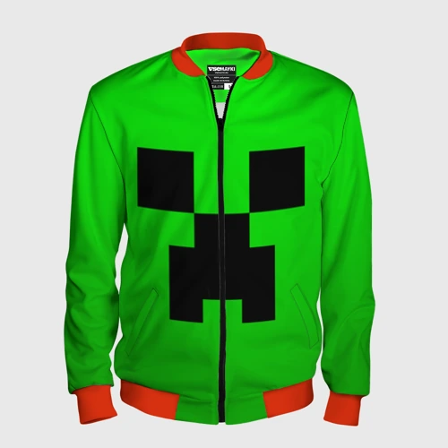 Мужской бомбер 3D Minecraft Creeper Крипер