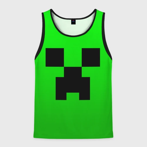 Мужская майка 3D Minecraft Creeper Крипер