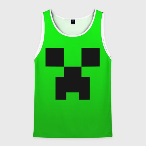 Мужская майка 3D Minecraft Creeper Крипер