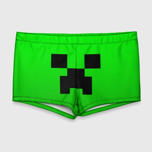 Мужские купальные плавки 3D Minecraft Creeper Крипер