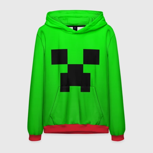 Мужская толстовка 3D Minecraft Creeper Крипер