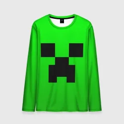 Мужской лонгслив 3D Minecraft Creeper Крипер