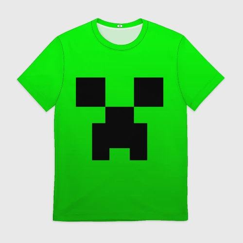 Мужская футболка 3D Minecraft Creeper Крипер