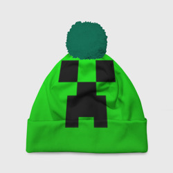 Шапка 3D c помпоном Minecraft Creeper Крипер