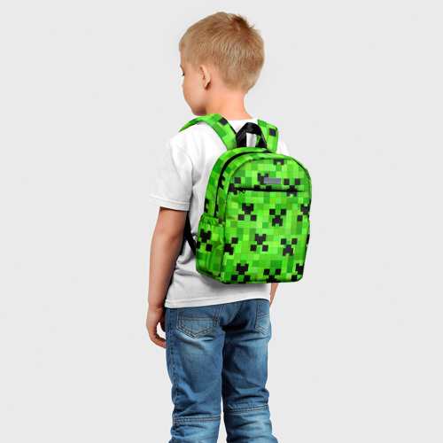 Детский рюкзак 3D с принтом MINECRAFT | МАЙНКРАФТ, фото на моделе #1