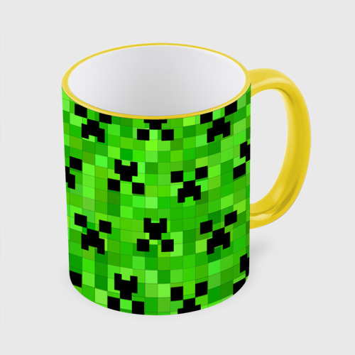 Кружка с полной запечаткой Minecraft Майнкрафт, цвет Кант желтый - фото 3