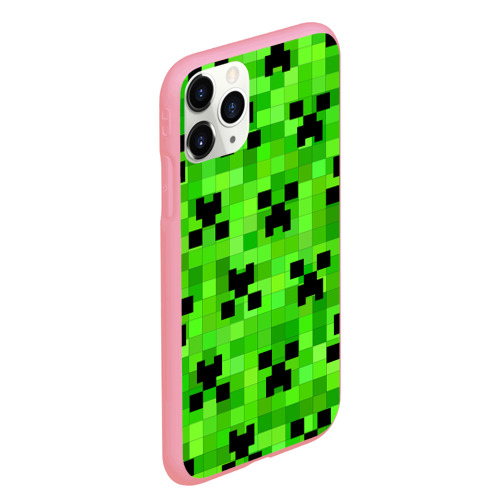 Чехол для iPhone 11 Pro Max матовый Minecraft Майнкрафт, цвет баблгам - фото 3