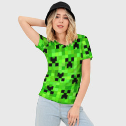 Женская футболка 3D Slim Minecraft Майнкрафт - фото 2