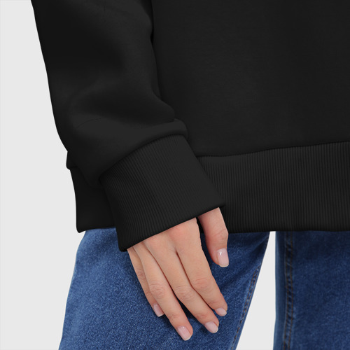 Женское худи Oversize хлопок PAYTON MOORMEIER - ТИКТОК | РОЗЫ, цвет черный - фото 8