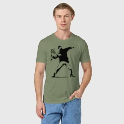 Мужская футболка хлопок Banksy - фото 2