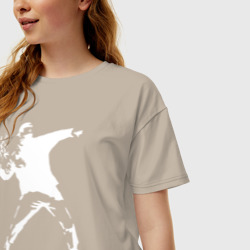 Женская футболка хлопок Oversize Banksy - фото 2