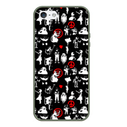 Чехол для iPhone 5/5S матовый Banksy