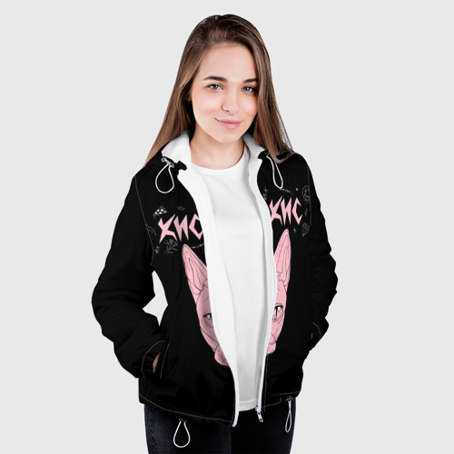 Женская куртка 3D Кис-Кис, цвет белый - фото 4