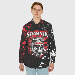 Мужская рубашка oversize 3D Stigmata Стигмата - фото 2