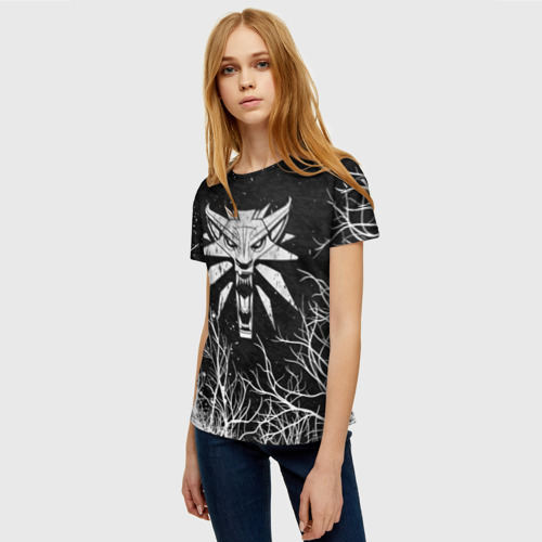 Женская футболка 3D с принтом ВЕДЬМАК | THE WITCHER | ГЕРАЛЬТ, фото на моделе #1