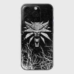 Чехол для iPhone 15 Pro силиконовый с защитой камеры Ведьмак the Witcher Геральт