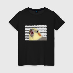 Женская футболка хлопок Орущий попугай