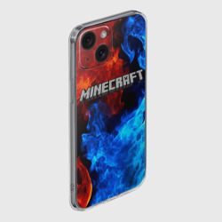 Чехол для iPhone 15 силиконовый с защитой камеры Minecraft Майнкрафт - фото 2