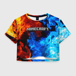Женская футболка Crop-top 3D Minecraft Майнкрафт